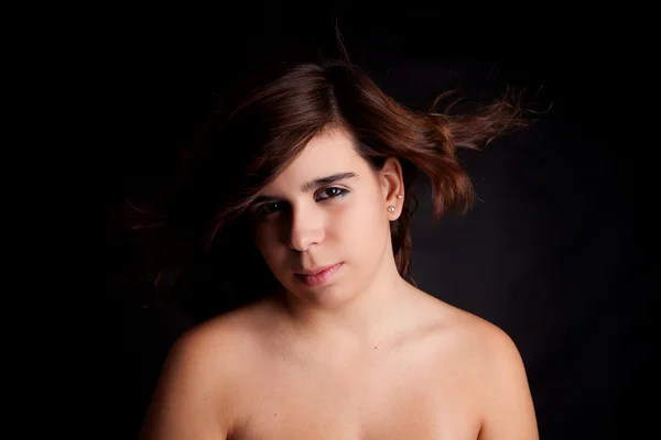 A fiatal és gyönyörű nő portré — Stock Fotó