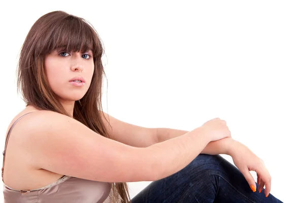 Retrato de mujer joven y hermosa — Foto de Stock