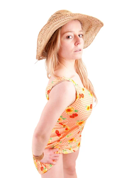 Γυναίκα ντυμένη για το καλοκαίρι — Φωτογραφία Αρχείου