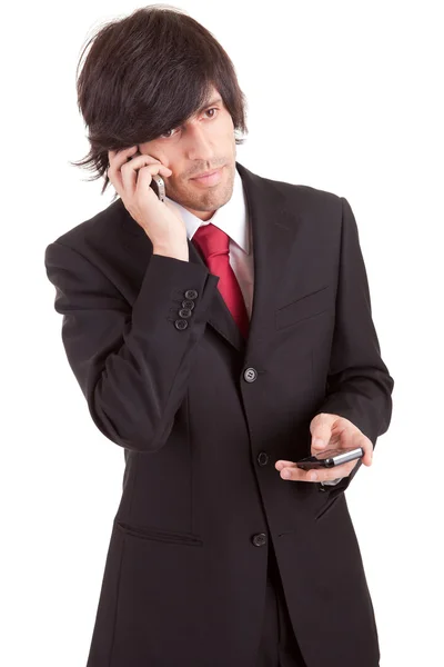 Biznesmen przy telefonie — Zdjęcie stockowe
