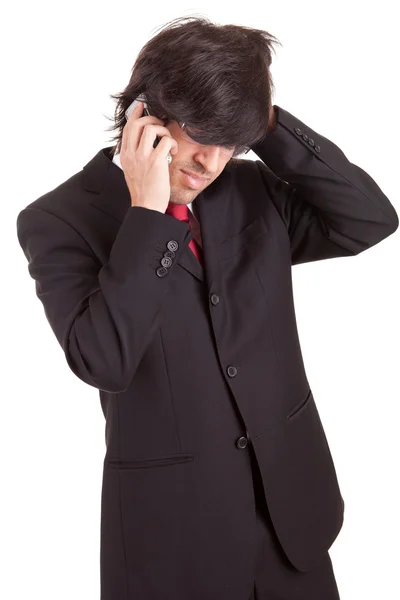 Homem de negócios ao telefone — Fotografia de Stock