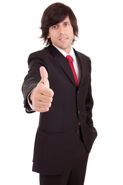 Homem de negócios mostrando polegar para cima — Fotografia de Stock
