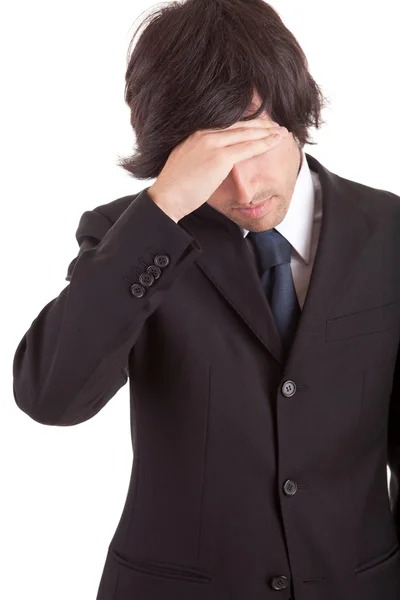 Obchodní muž s bolestí hlavy — Stock fotografie