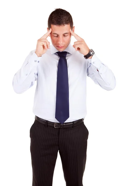 Hombre de negocios con dolor de cabeza —  Fotos de Stock