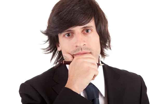 Young businessman, full of thoughts — Stock Photo, Image