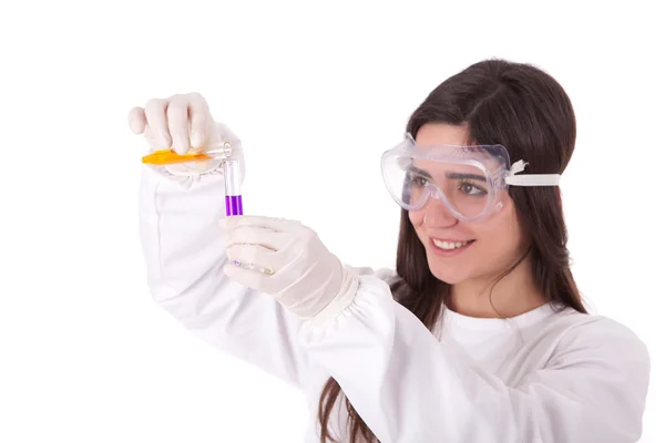 Mladý vědec v laboratoři — Stock fotografie