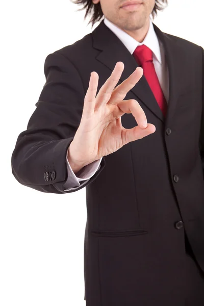 Business man signaling ok — Stock Photo, Image
