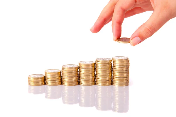 stock image Pile of coins