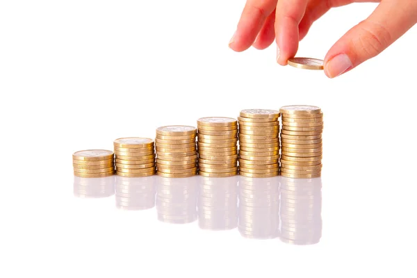 stock image Pile of coins