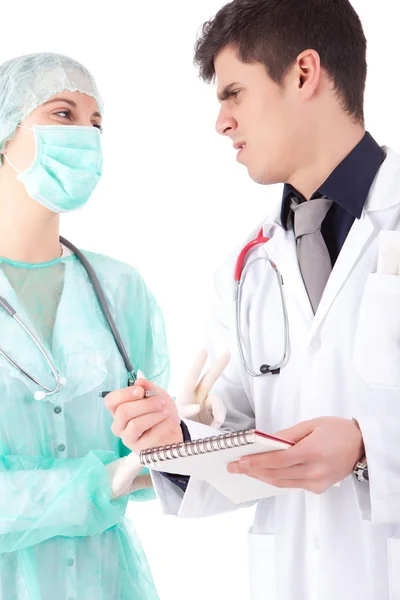 Verpleegster en medic — Stockfoto