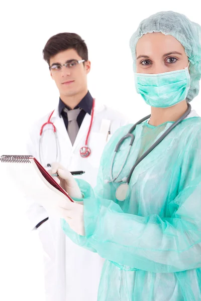 Pielęgniarka i lekarz — Zdjęcie stockowe