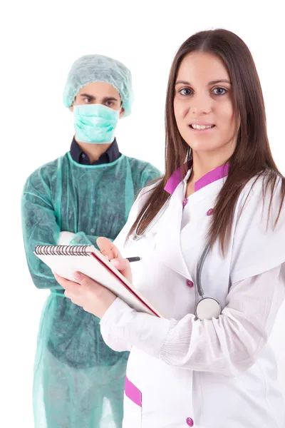 Verpleegster en medic — Stockfoto