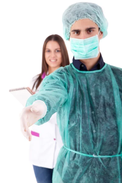 Pielęgniarka i lekarz — Zdjęcie stockowe