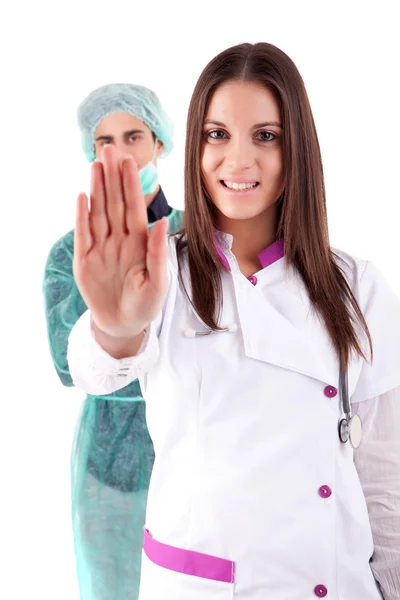 Sjuksköterska och medic — Stockfoto