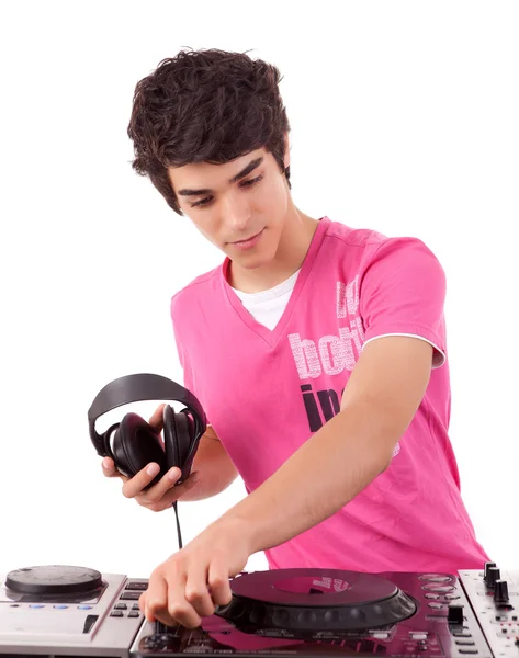DJ gra jakaś muzyka — Zdjęcie stockowe