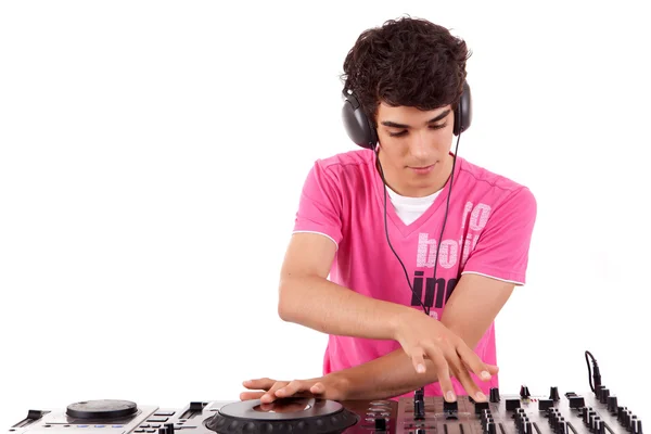 DJ gra jakaś muzyka — Zdjęcie stockowe