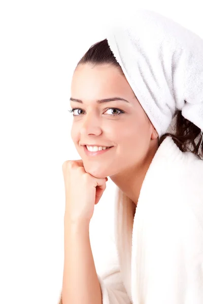 Beautiful young woman with a clean skin — Stock Photo, Image