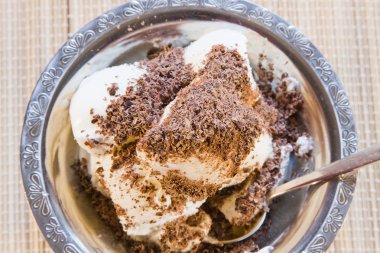 rendelenmiş çikolata ile tatlı tatlı