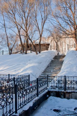 winter Park, şehir perma bir kanal üzerinden köprü