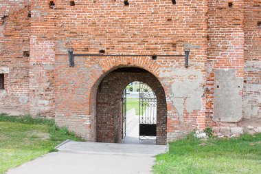 Kremlin duvarının bir parçası, Kolomna şehri, Moskova bölgesi, Rusya