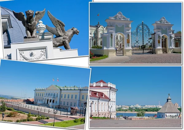 Piękny krajobraz z rodzaju na Kremlu, miasta kazan — Zdjęcie stockowe