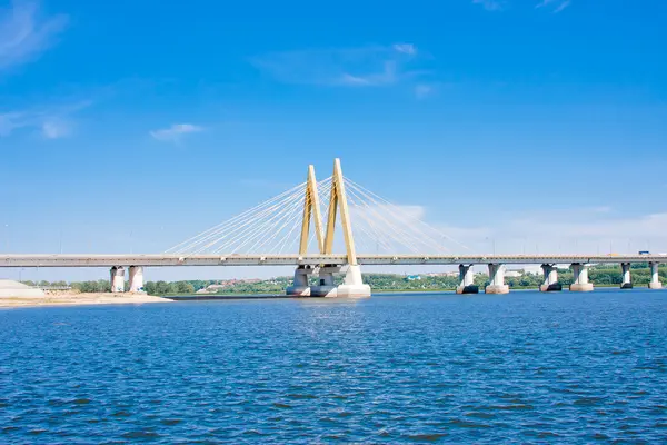 stock image Bridge across the river, city Kazan