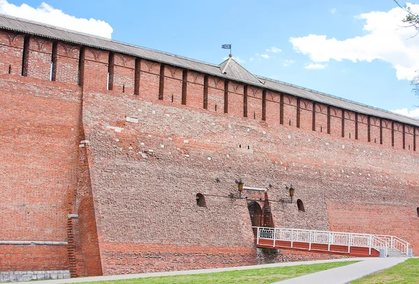 Fragment of the Kremlin wall, city Kolomna, Moscow area, — Stock Photo, Image