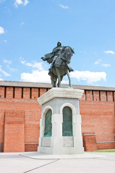 Monumento a Dmitry Don alle mura del Cremlino, città del Colomna, Mosca — Foto Stock