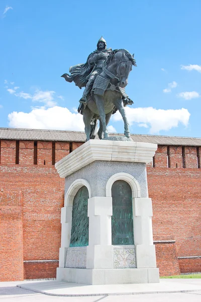 Monument à Dmitri Don au mur du Kremlin, ville Kolomna, Moscou — Photo