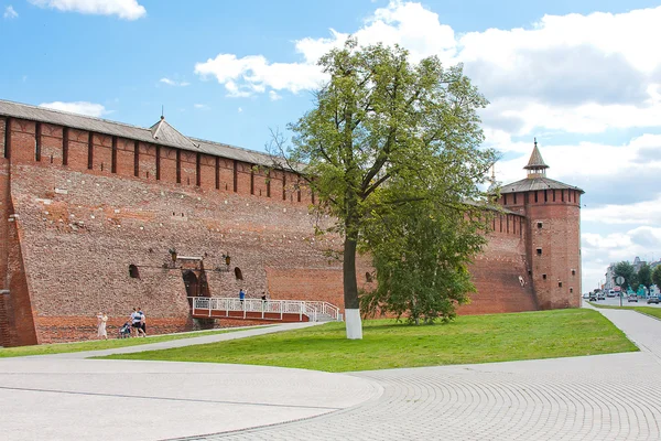 Frammento del muro del Cremlino, città Colomna, zona di Mosca, Russia — Foto Stock