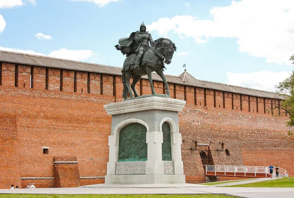 Monument à Dmitri Don au mur du Kremlin, ville Kolomna, Moscou — Photo