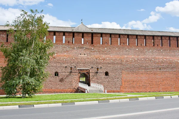Fragment av Kreml muren, staden Kolomna, Moskva området, Ryssland — Stockfoto