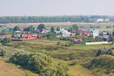 Yaz peyzaj, tür kule, şehir suzdal, Rusya Federasyonu