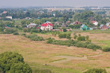 Yaz peyzaj, tür kule, şehir suzdal, Rusya Federasyonu