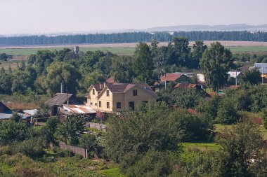 Yaz peyzaj, tür kule, şehir suzdal, Rusya Federasyonu