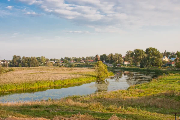 Stock image Beautiful summer landscape at a pond, Vladimirskiy area, Russia