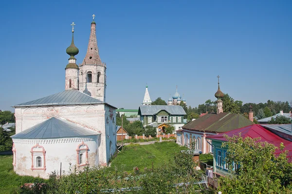 Saint-Mykolaiv y Navidad a la iglesia, ciudad Suzdal, Rusia — Foto de Stock