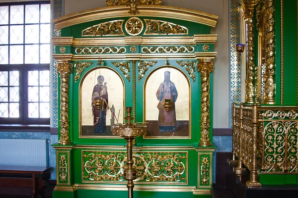 Interiér pravoslavného chrámu, město suzdal, Rusko — Stock fotografie