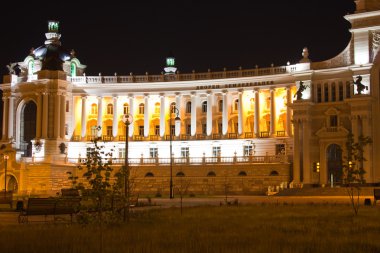 Çiftçi sarayı, gece manzarası, Kazan şehri, Rusya