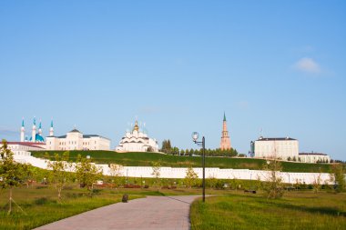 kremlin üzerinde bir tür güzel manzara şehir kazan, Rusya Federasyonu