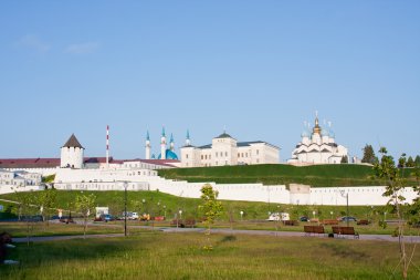 kremlin üzerinde bir tür güzel manzara şehir kazan, Rusya Federasyonu