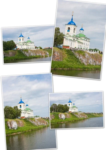 Suburb church on the river Chusovaya, Perm edge — Stock Photo, Image