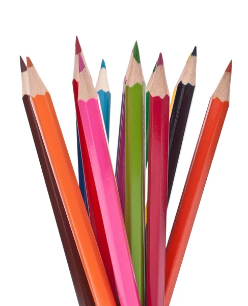 Färga crayon pennor — Stockfoto