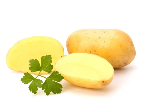 Nové brambory a zelené petržele — Stock fotografie