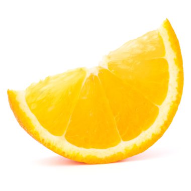 One orange fruit segment or cantle clipart