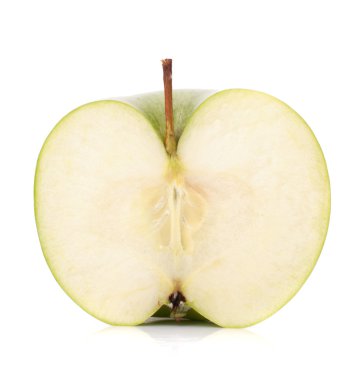 Green apple half clipart