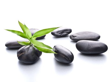 Zen pebbles. Stone spa and healthcare concept. clipart