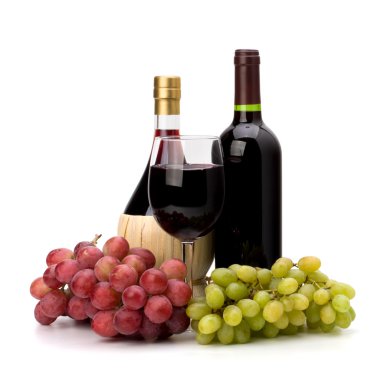 Full red wine bottle clipart