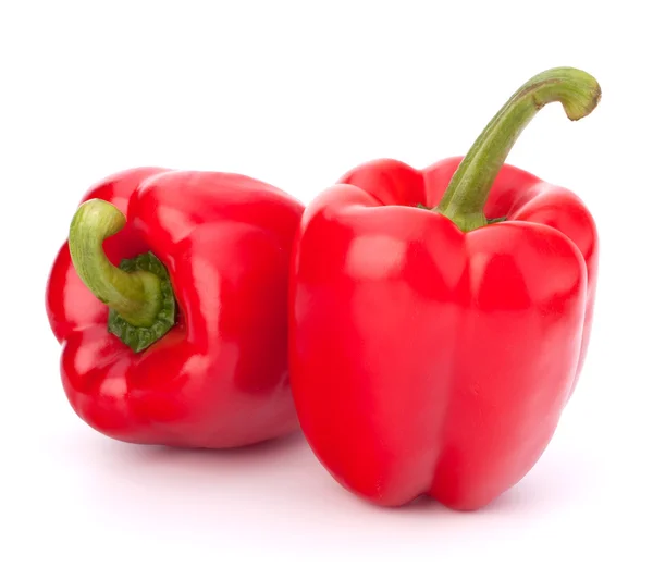 Κόκκινη πιπεριά απομονωμένη σε λευκό φόντο — Φωτογραφία Αρχείου