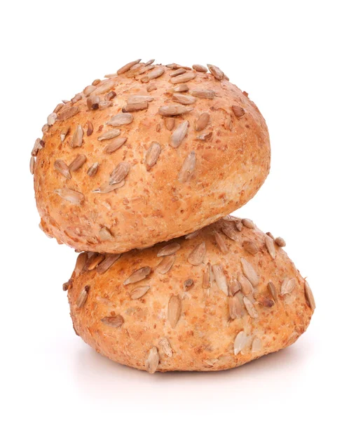 Két szendvics bun a napraforgómag — Stock Fotó